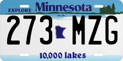 MN license plate 273MZG