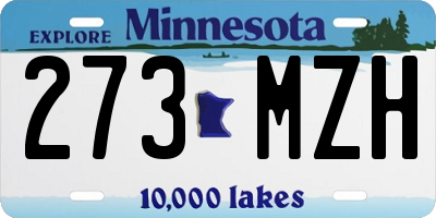 MN license plate 273MZH