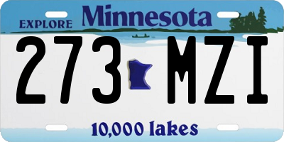 MN license plate 273MZI