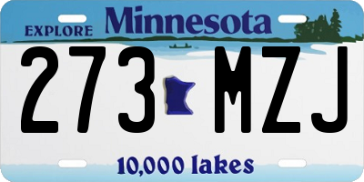 MN license plate 273MZJ