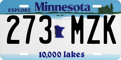 MN license plate 273MZK
