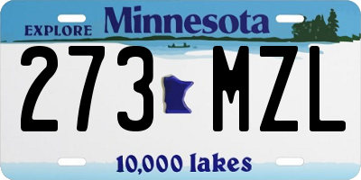 MN license plate 273MZL