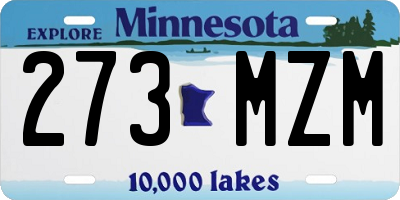 MN license plate 273MZM