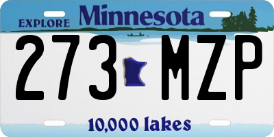 MN license plate 273MZP