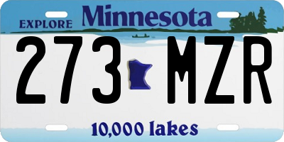 MN license plate 273MZR
