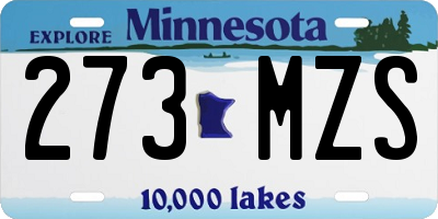 MN license plate 273MZS