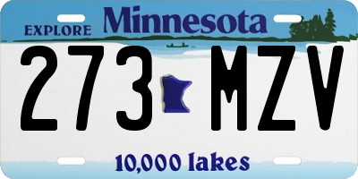 MN license plate 273MZV