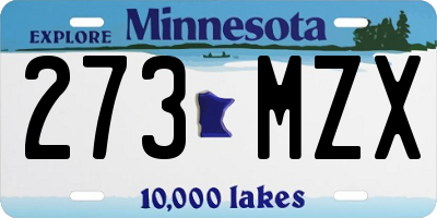 MN license plate 273MZX