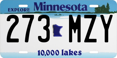MN license plate 273MZY