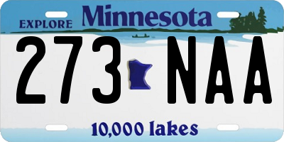 MN license plate 273NAA