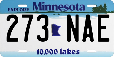 MN license plate 273NAE