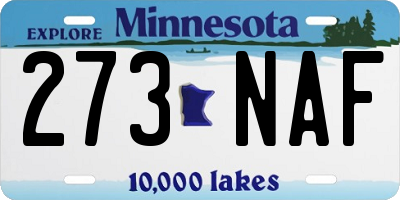 MN license plate 273NAF