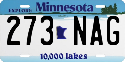 MN license plate 273NAG