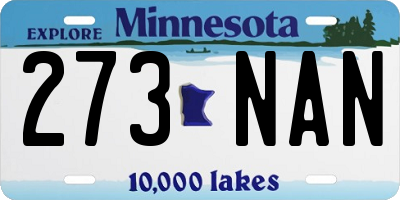 MN license plate 273NAN