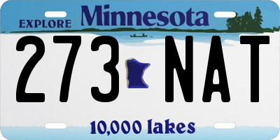 MN license plate 273NAT