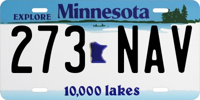 MN license plate 273NAV