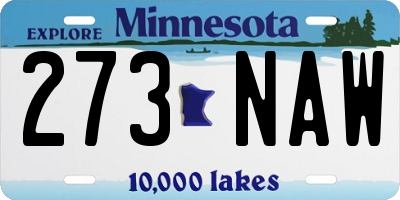 MN license plate 273NAW