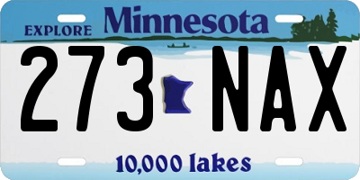 MN license plate 273NAX