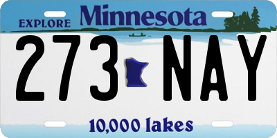 MN license plate 273NAY