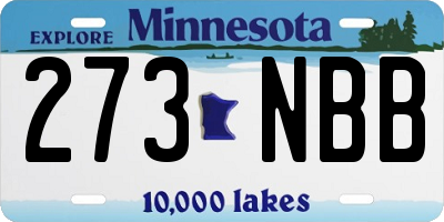 MN license plate 273NBB