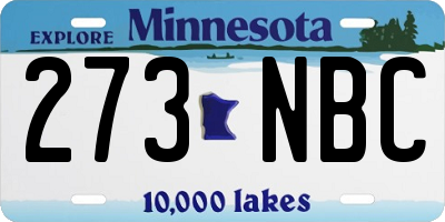 MN license plate 273NBC
