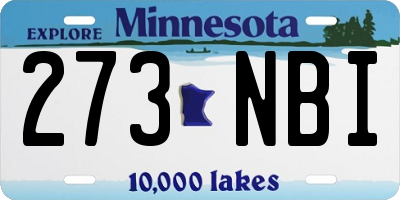 MN license plate 273NBI