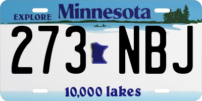 MN license plate 273NBJ
