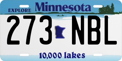 MN license plate 273NBL