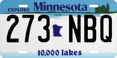 MN license plate 273NBQ