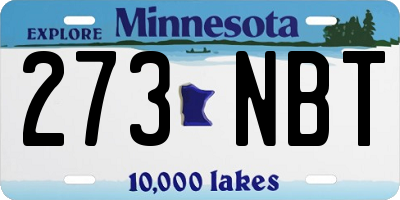 MN license plate 273NBT