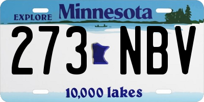 MN license plate 273NBV