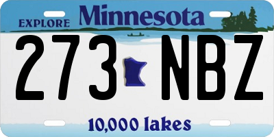 MN license plate 273NBZ