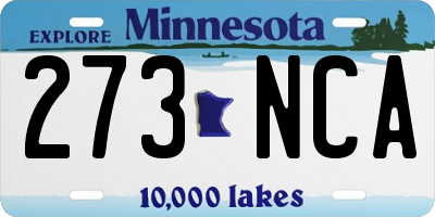 MN license plate 273NCA