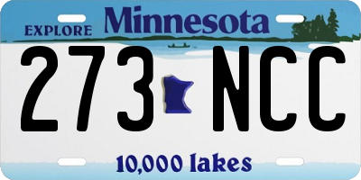MN license plate 273NCC