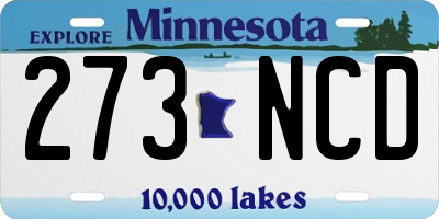 MN license plate 273NCD