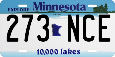 MN license plate 273NCE