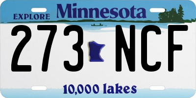 MN license plate 273NCF