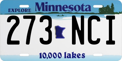 MN license plate 273NCI