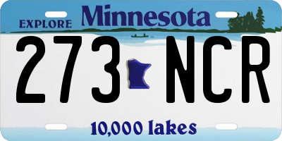 MN license plate 273NCR