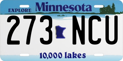 MN license plate 273NCU