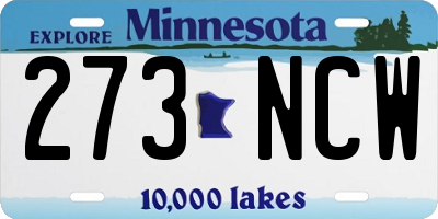 MN license plate 273NCW