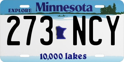 MN license plate 273NCY