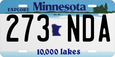 MN license plate 273NDA