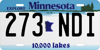 MN license plate 273NDI