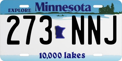 MN license plate 273NNJ