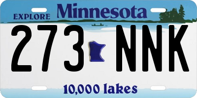 MN license plate 273NNK