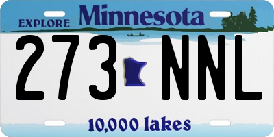 MN license plate 273NNL