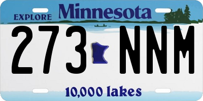 MN license plate 273NNM