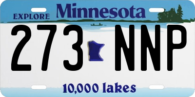 MN license plate 273NNP