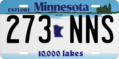 MN license plate 273NNS